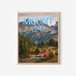Mount Rainer Print | Washington State Mountains Travel Poster | Digital Wall Art