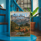 Mount Rainer Print | Washington State Mountains Travel Poster | Digital Wall Art