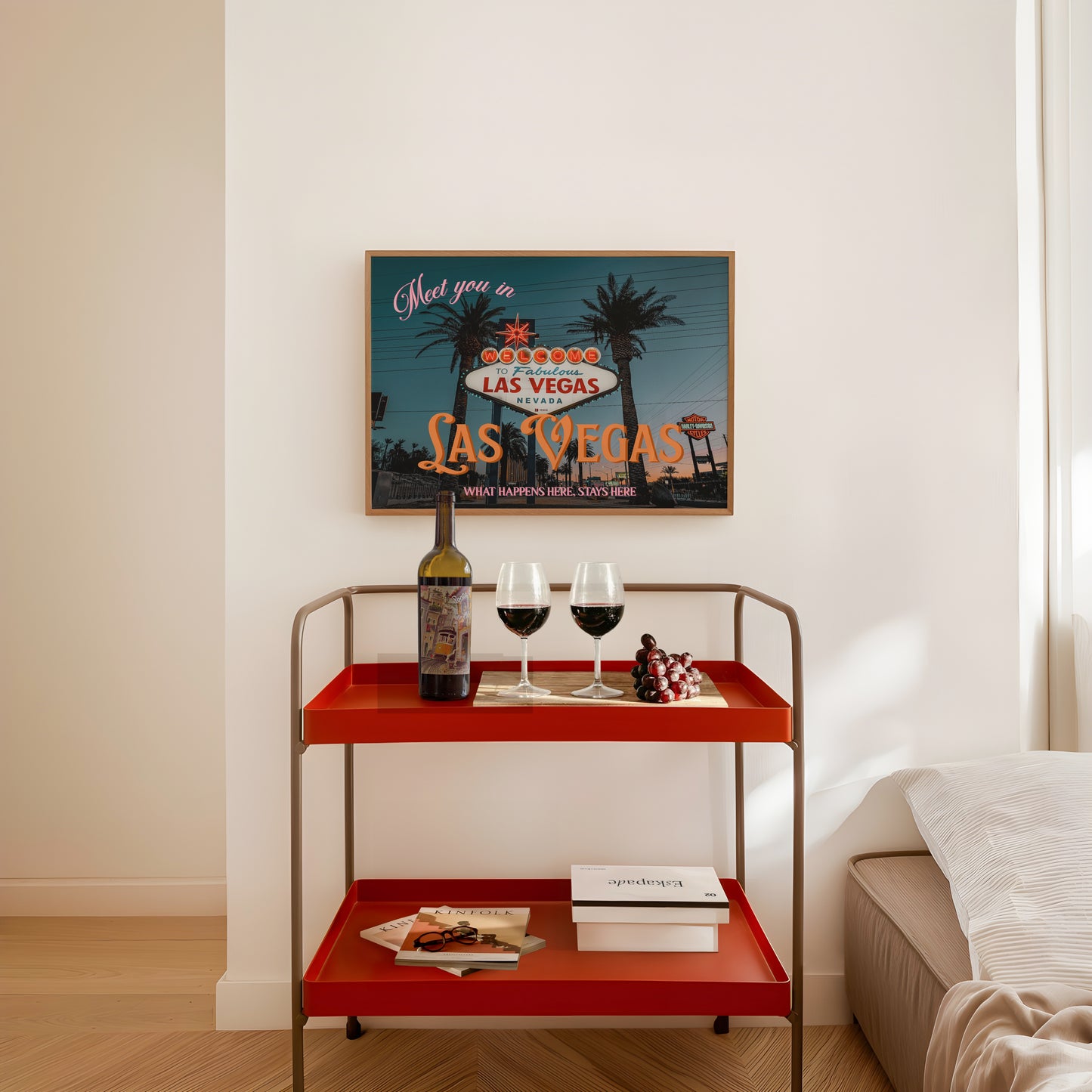 Meet You In Las Vegas Art Print | Nevada Travel Poster | Digital Wall Art