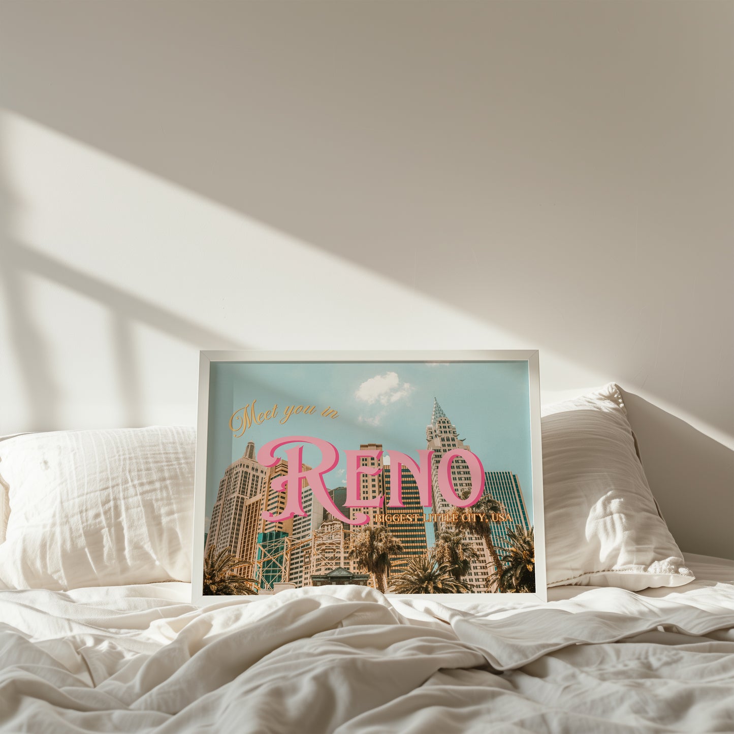 Meet You in Reno Nevada Art Print | Reno Travel Poster | Digital Wall Art