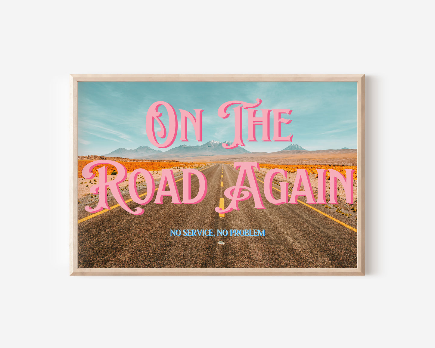 Red Desert Printable Wall Art | Wyoming Wall Art | On the Road Again Road Trip Print | Digital Wall Art