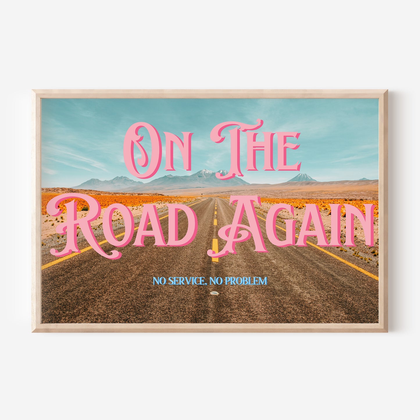 Red Desert Printable Wall Art | Wyoming Wall Art | On the Road Again Road Trip Print | Digital Wall Art