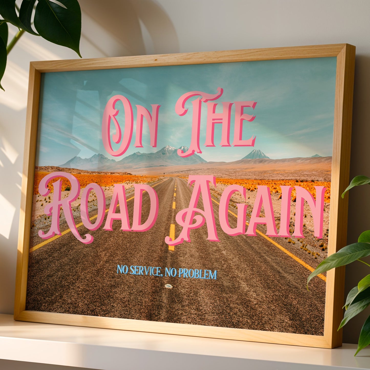 Red Desert Printable Wall Art | Wyoming Wall Art | On the Road Again Road Trip Print | Digital Wall Art