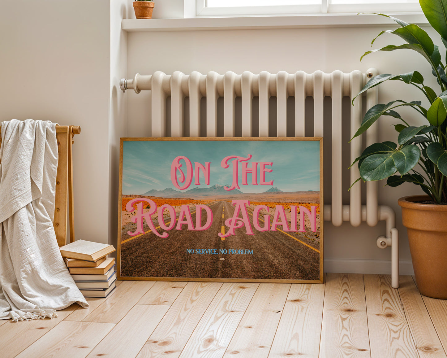 Red Desert Printable Wall Art | Wyoming Wall Art | On the Road Again Road Trip Print | Digital Wall Art