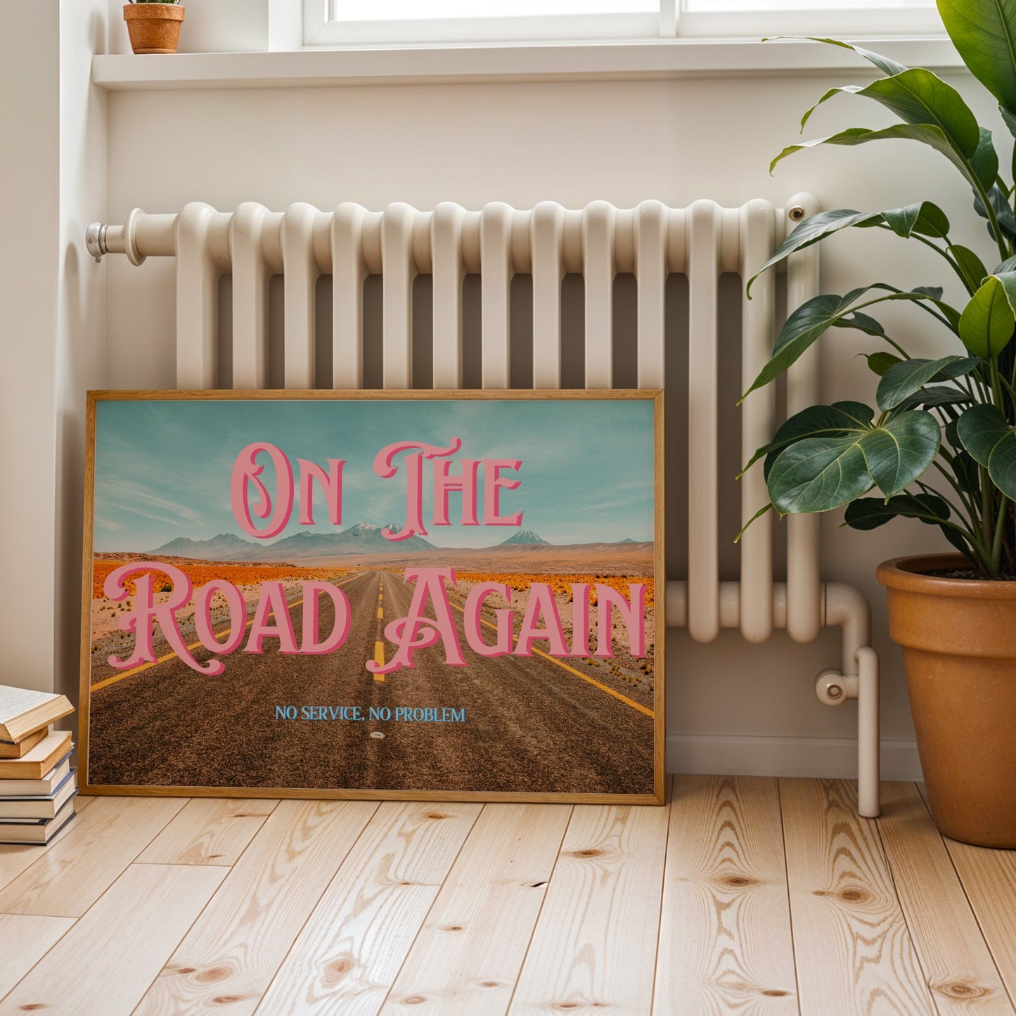 Red Desert Printable Wall Art | Wyoming Wall Art | On the Road Again Road Trip Print | Digital Wall Art