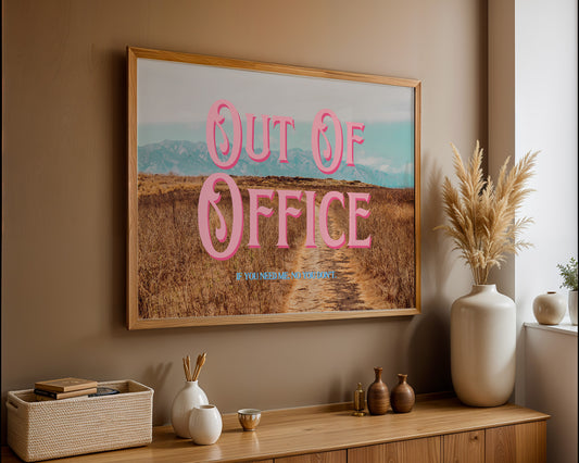 Golden Wheat Field Wall Art | Washington Blue Mountains Wall Art | Out of Office Landscape Art Poster | Digital Wall Art