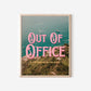 Out of Office Art Print | California Ocean Cliffs Travel Poster | Digital Wall Art