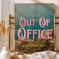 Out of Office Art Print | California Ocean Cliffs Travel Poster | Digital Wall Art