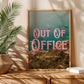 Out of Office Art Print | California Ocean Cliffs Travel Poster | Digital Wall Art