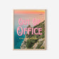Out of Office Art Print | California Ocean Cliffs Travel Poster | Digital Wall Art