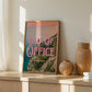 Out of Office Art Print | California Ocean Cliffs Travel Poster | Digital Wall Art