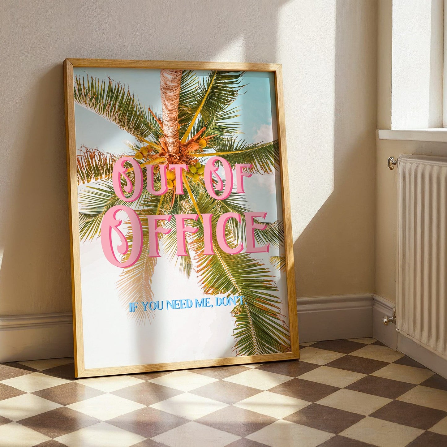 Out of Office Print: Palm Tree Poster | Digital Wall Art