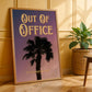 Out of Office Print: Palm Tree Silhouette Poster | Digital Wall Art