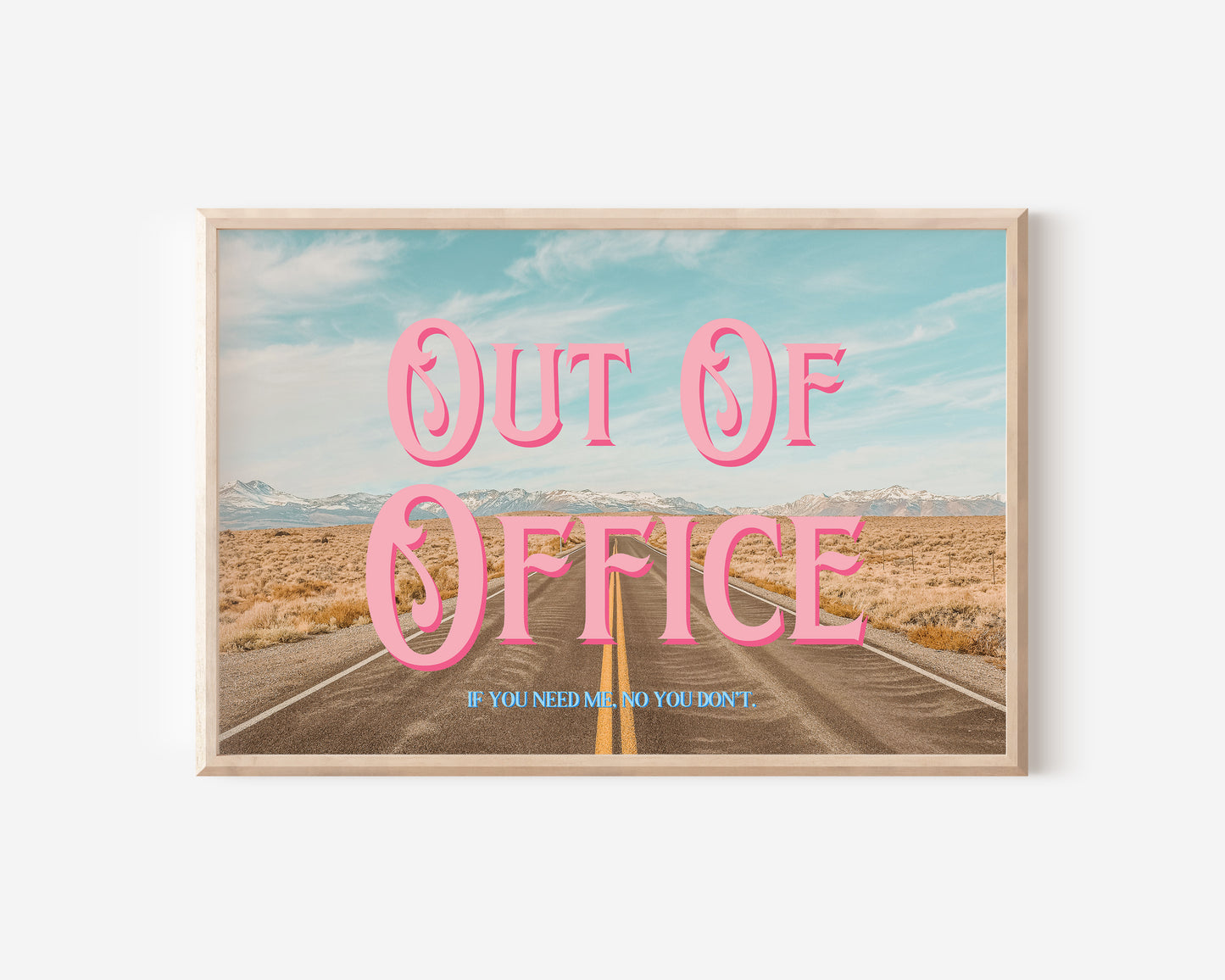 Retro Postcard Print: Out Of Office | Digital Wall Art