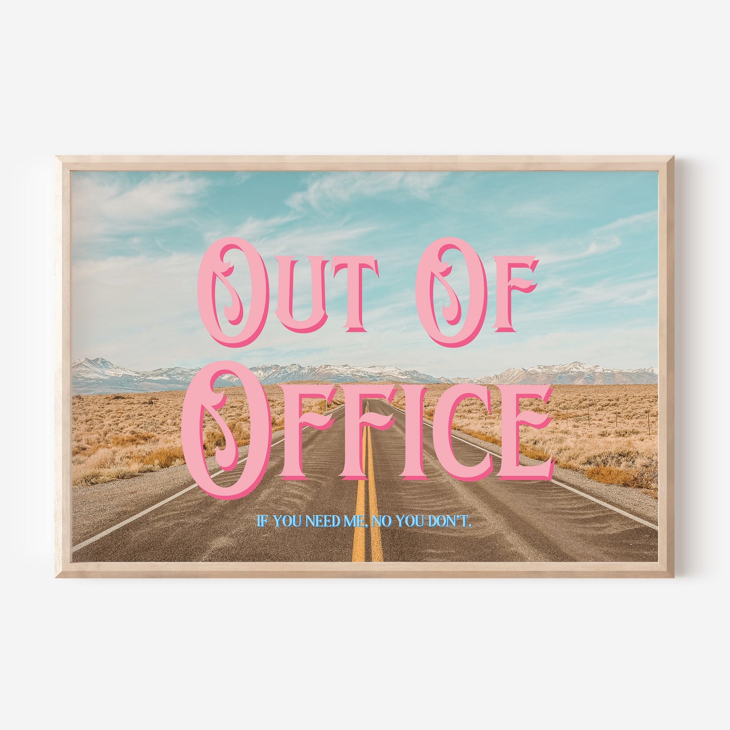 Retro Postcard Print: Out Of Office | Digital Wall Art