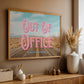 Retro Postcard Print: Out Of Office | Digital Wall Art