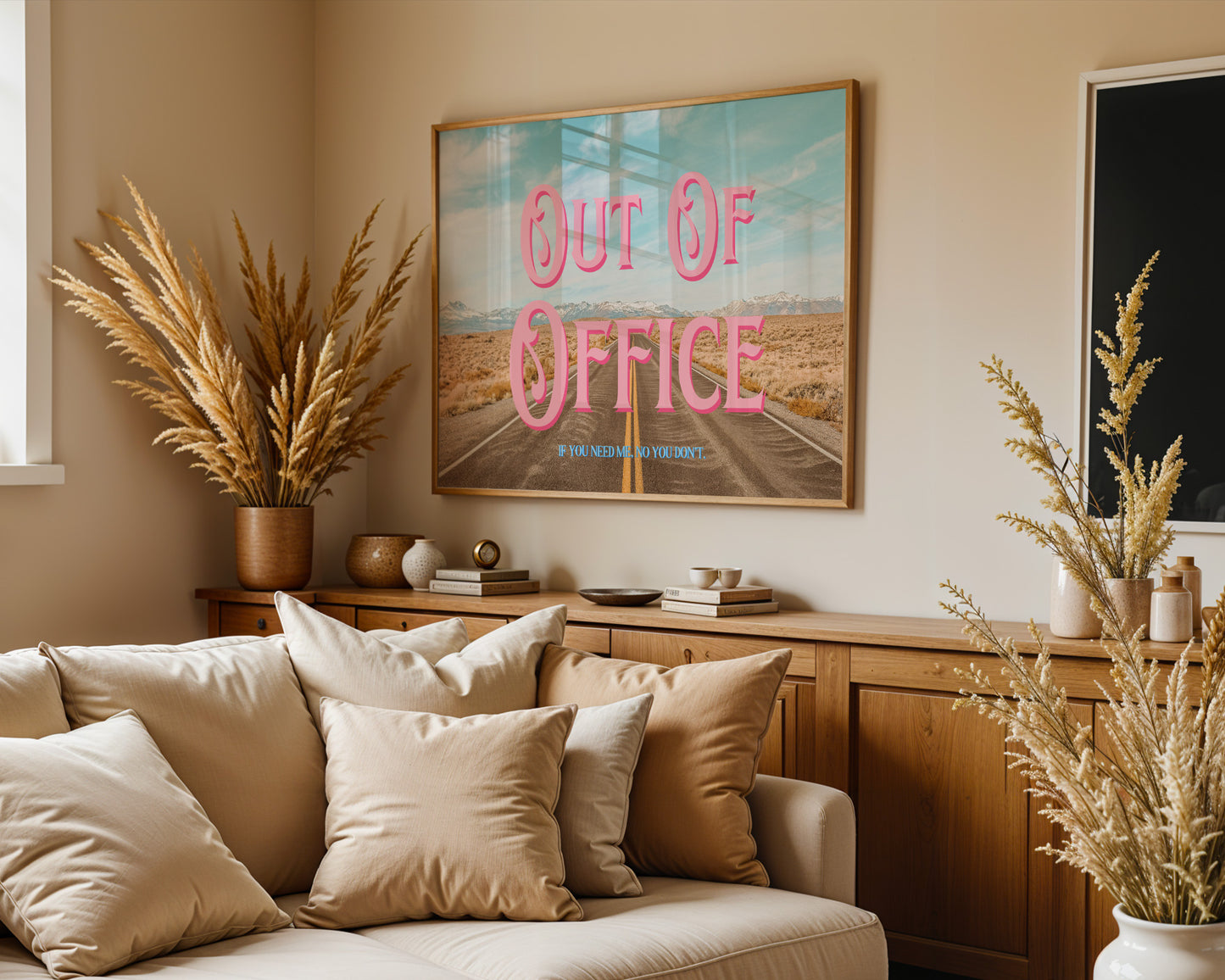 Retro Postcard Print: Out Of Office | Digital Wall Art