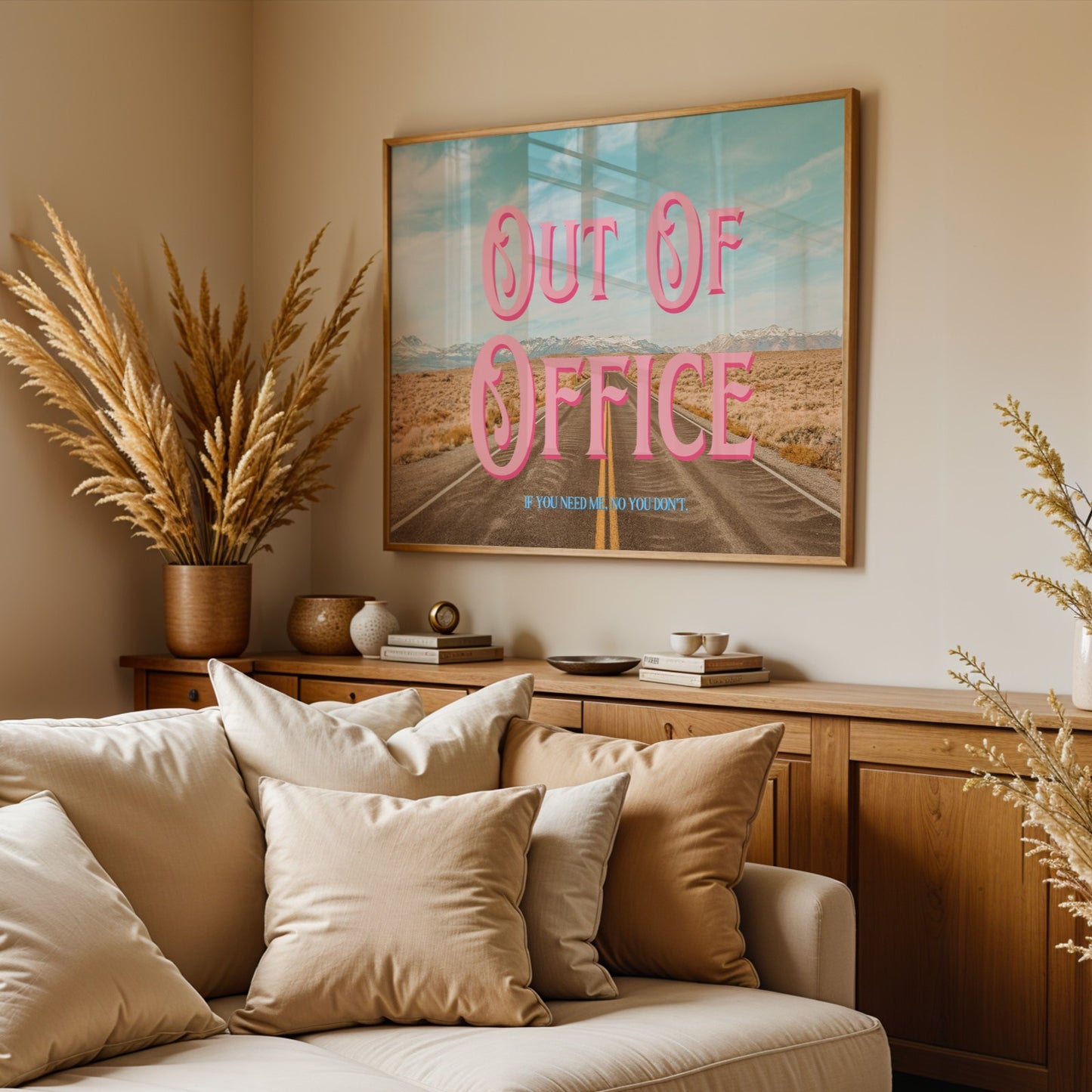 Retro Postcard Print: Out Of Office | Digital Wall Art