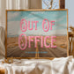Retro Postcard Print: Out Of Office | Digital Wall Art