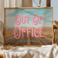 Retro Postcard Print: Out Of Office | Digital Wall Art