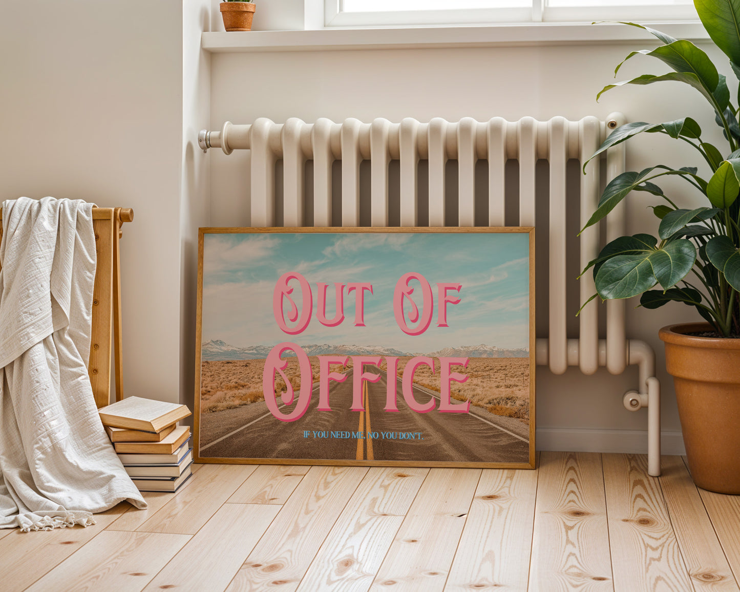 Retro Postcard Print: Out Of Office | Digital Wall Art