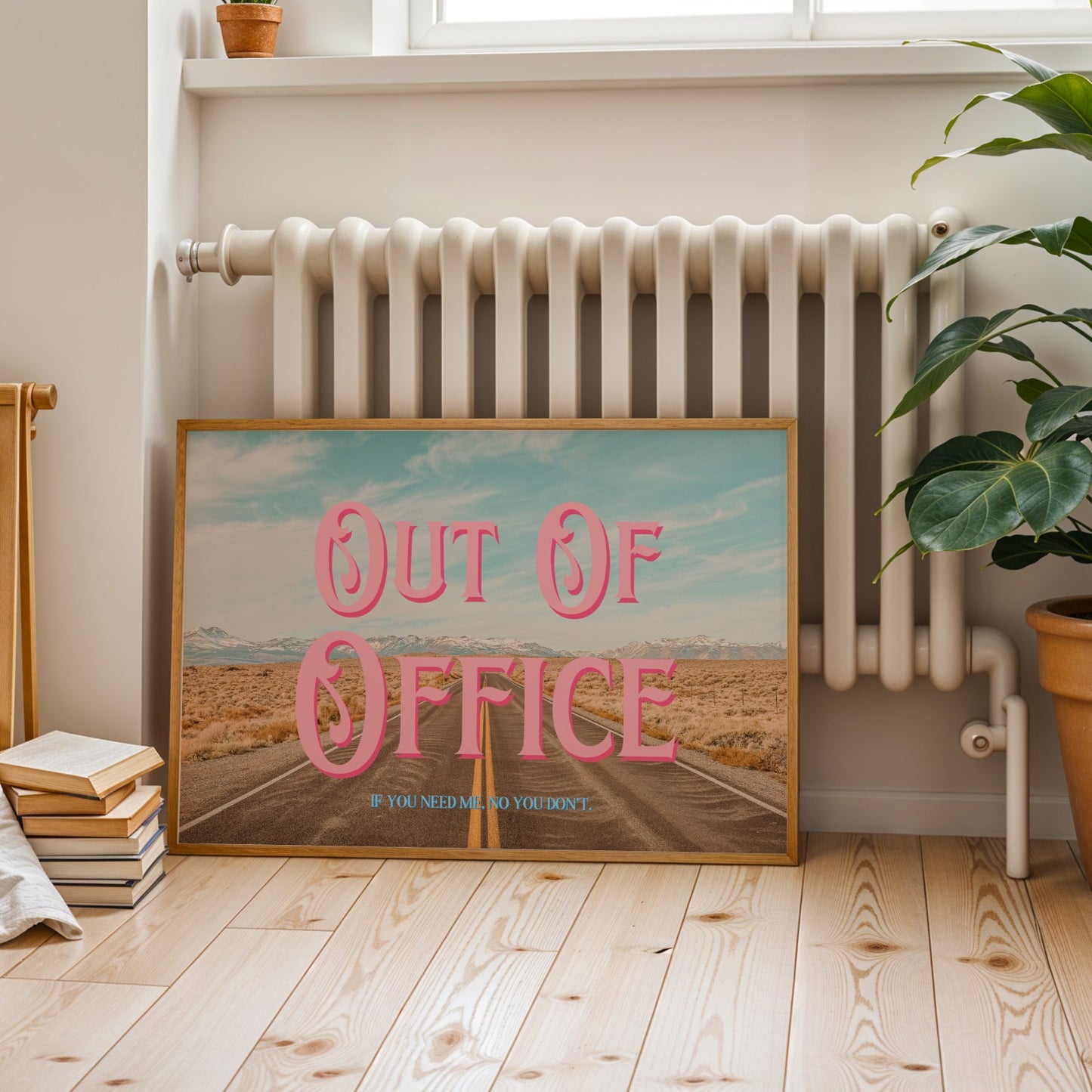 Retro Postcard Print: Out Of Office | Digital Wall Art