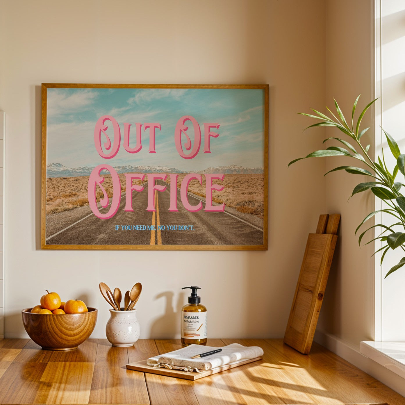 Retro Postcard Print: Out Of Office | Digital Wall Art