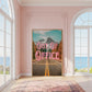 Out of Office Wall Print | Montana Mountain | Mountain Landscape Art Poster | Digital Wall Art