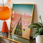 Retro Postcard Print: Out Of Office Road Trip | Digital Wall Art