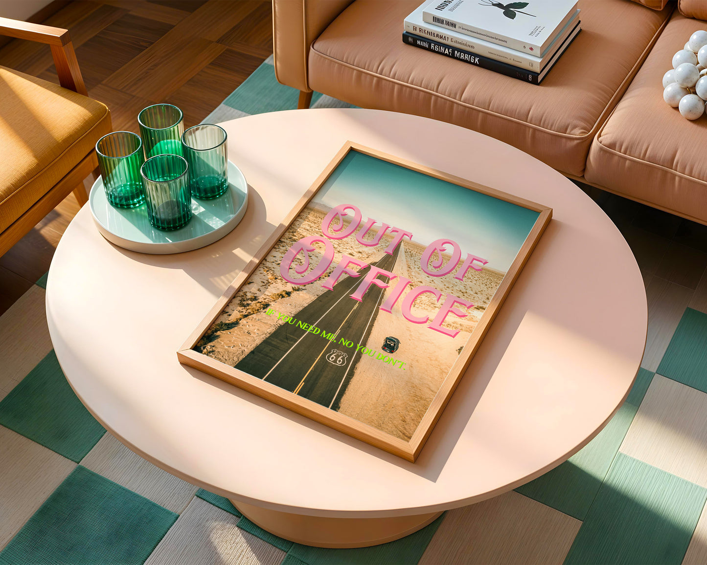 Retro Postcard Print: Out Of Office Road Trip | Digital Wall Art