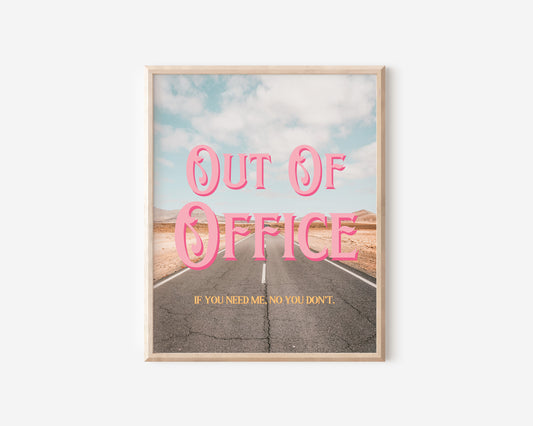 ROUTE 66 Wall Art | Mojave Desert Printable Art | Out of Office Road Trip Print | Digital Wall Art