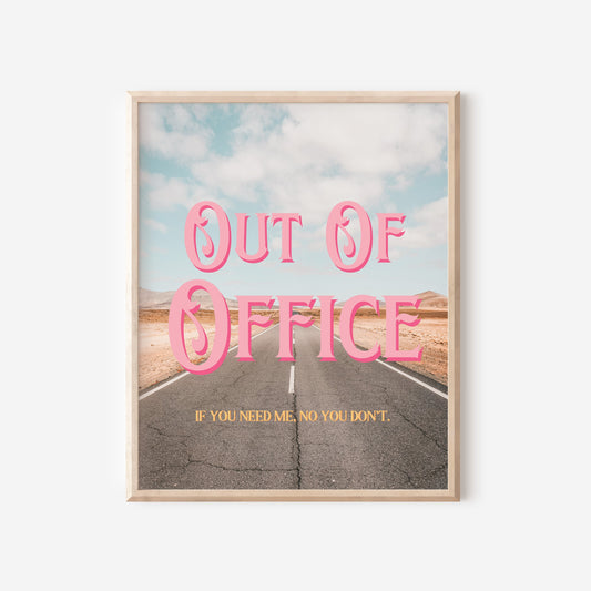 ROUTE 66 Wall Art | Mojave Desert Printable Art | Out of Office Road Trip Print | Digital Wall Art