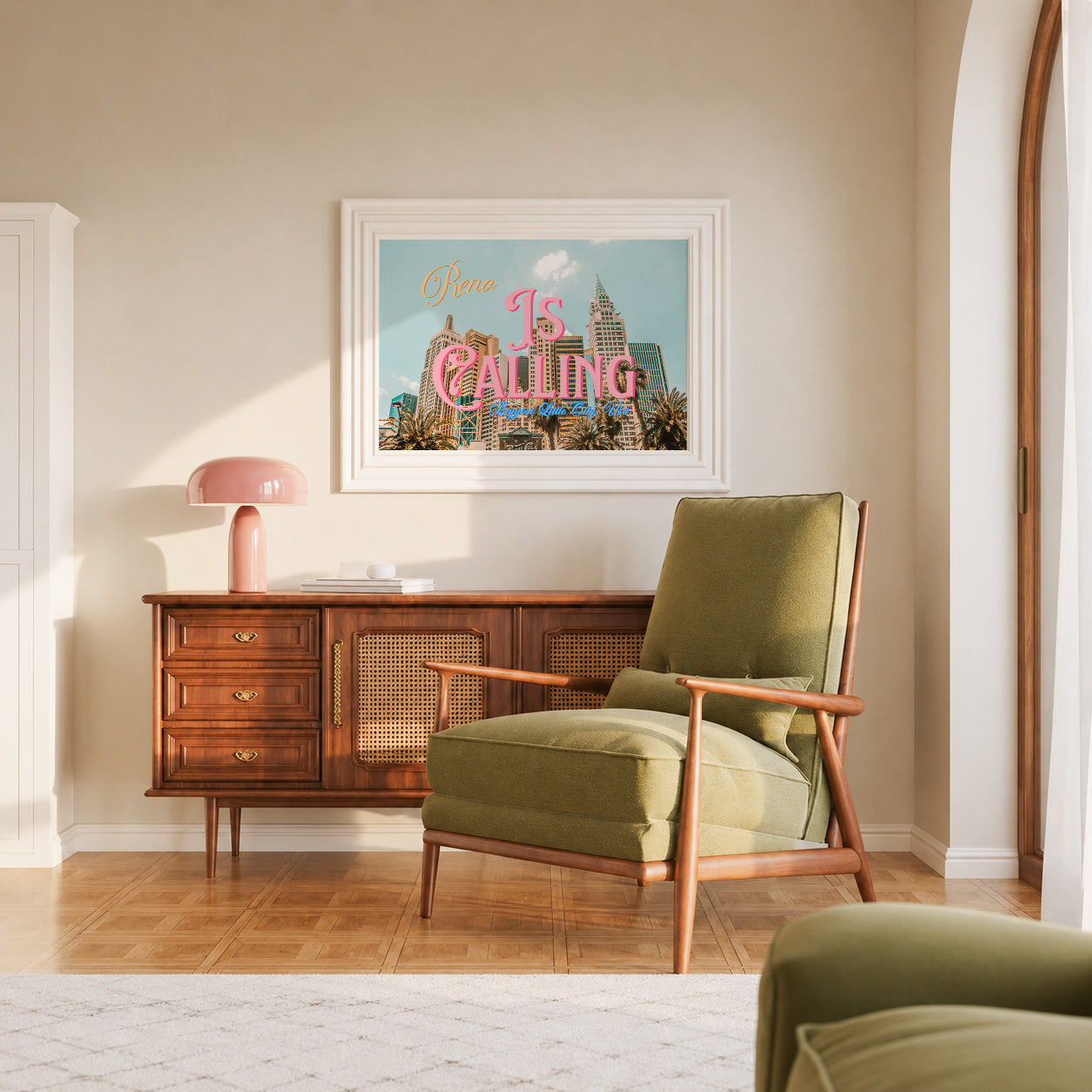 Reno is Calling Nevada Art Print | Reno Travel Poster | Digital Wall Art