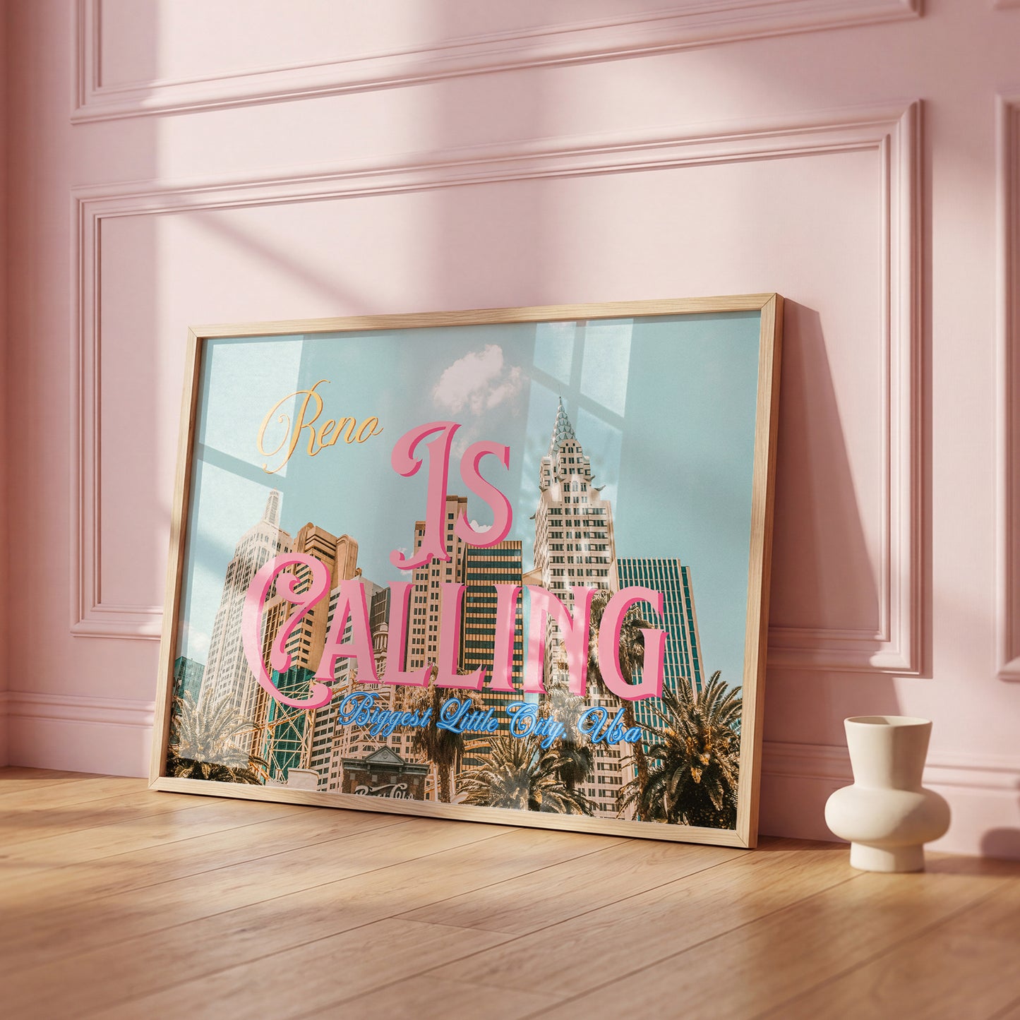 Reno is Calling Nevada Art Print | Reno Travel Poster | Digital Wall Art