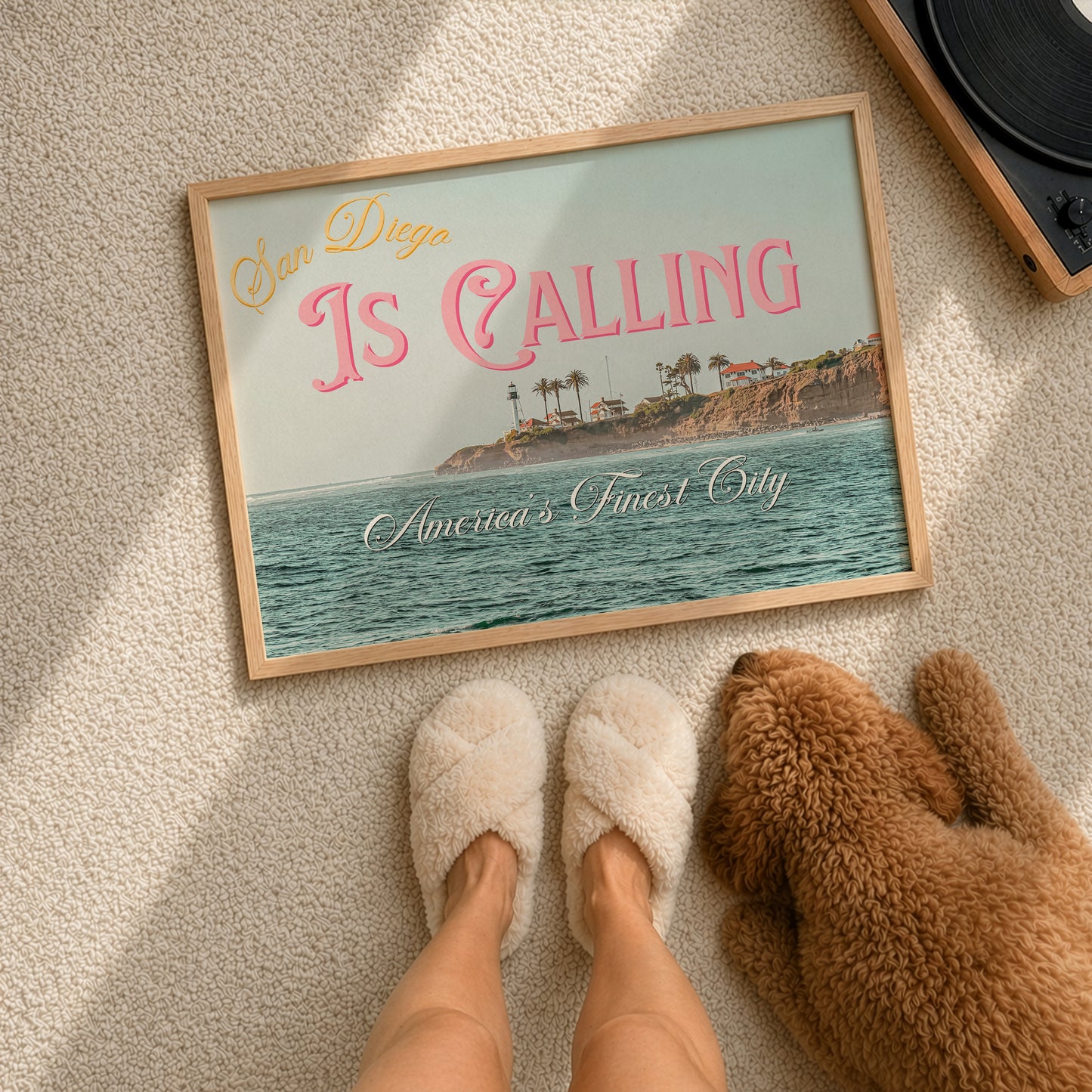 San Diego is Calling Art Print | California Travel Poster | San Diego Postcard Art | Digital Wall Art