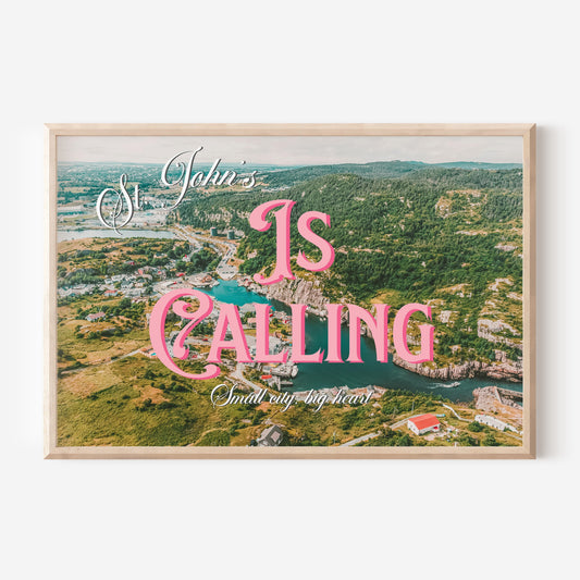 St.John's is Calling Art Print | Canada Postcard Print | Digital Wall Art