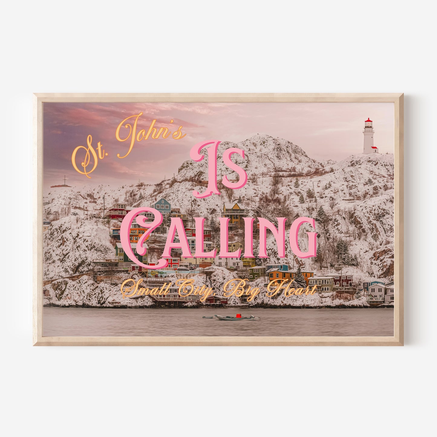 St. John's Is Calling Art Print | Snowy Canada Postcard Print | Digital Wall Art