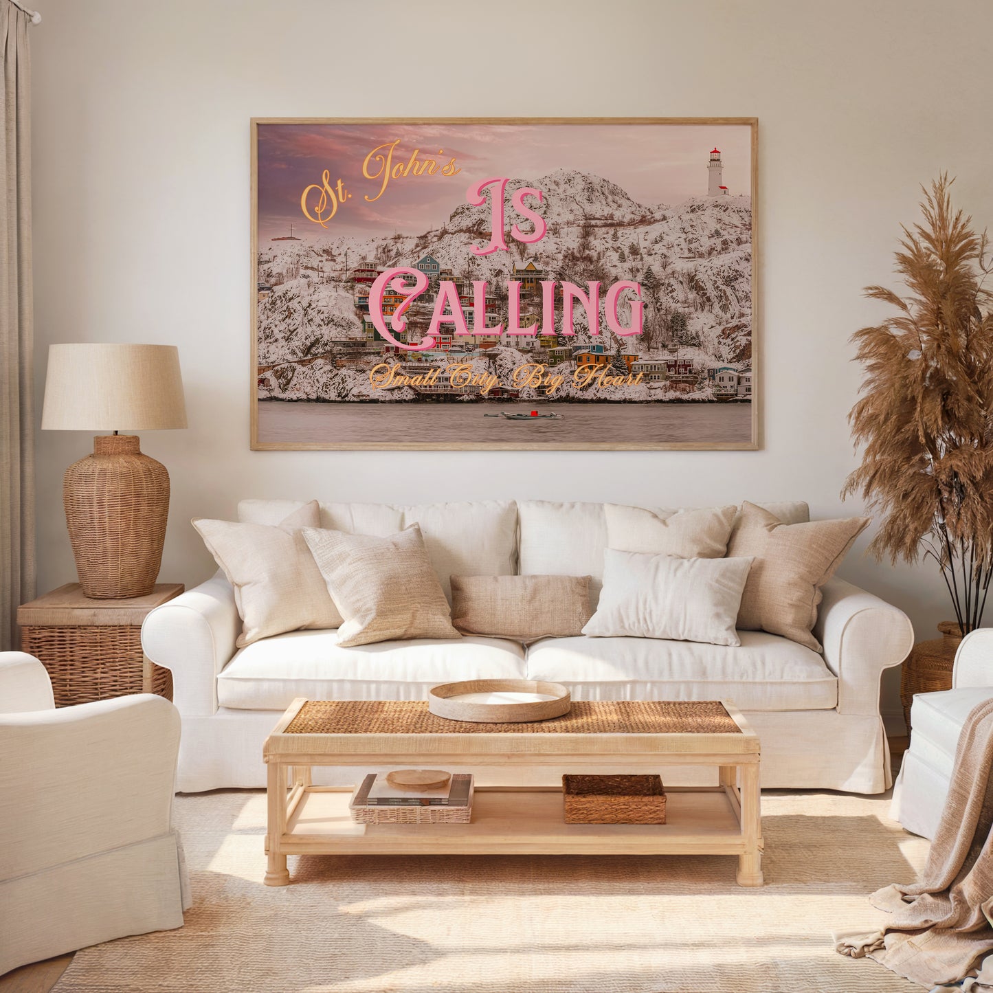 St. John's Is Calling Art Print | Snowy Canada Postcard Print | Digital Wall Art