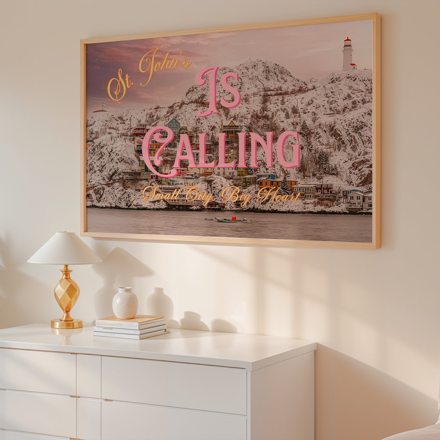 St. John's Is Calling Art Print | Snowy Canada Postcard Print | Digital Wall Art