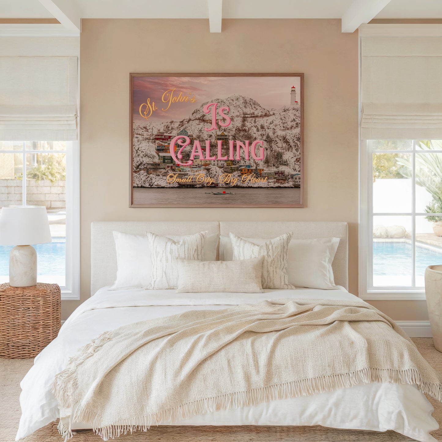 St. John's Is Calling Art Print | Snowy Canada Postcard Print | Digital Wall Art