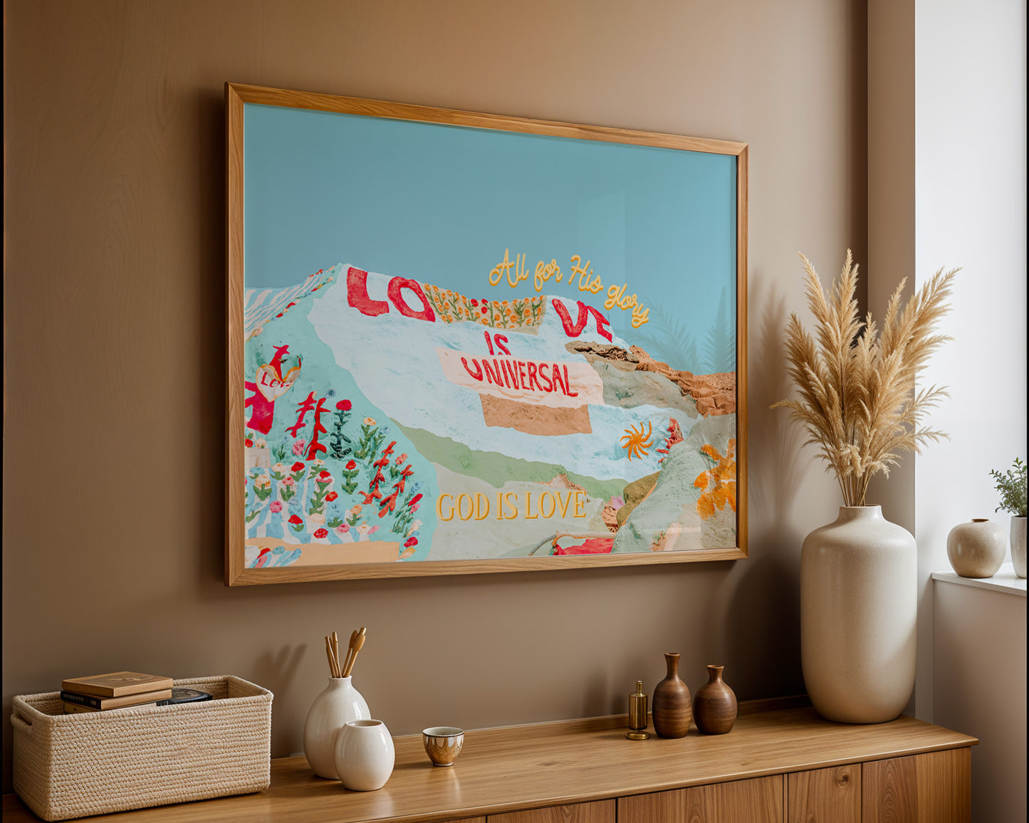Salvation Mountain GOD IS LOVE Wall Art | Slab City California Printable Wall Art | Digital Wall Art