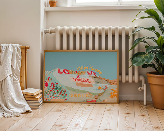 Salvation Mountain GOD IS LOVE Wall Art | Slab City California Printable Wall Art | Digital Wall Art