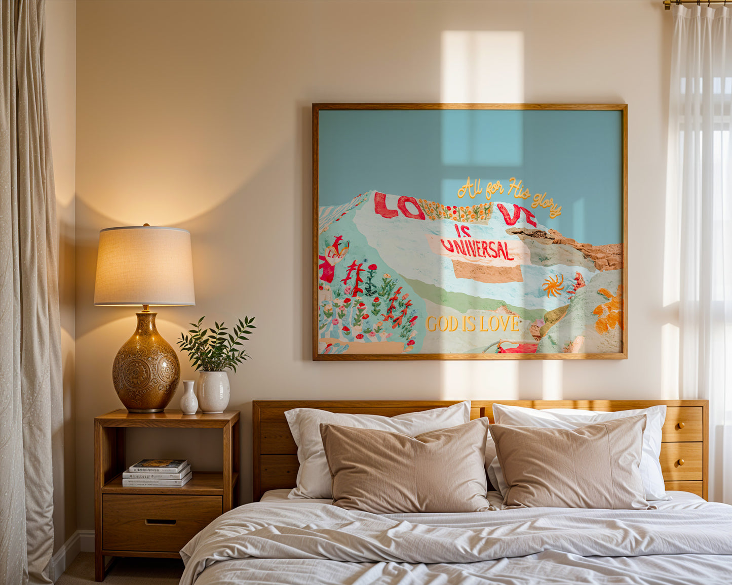 Salvation Mountain GOD IS LOVE Wall Art | Slab City California Printable Wall Art | Digital Wall Art
