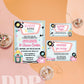 Shake Rattle Roll Baby Shower Invitation Bundle | Sock Hop 50's Retro Diner Invite | Retro 1950's Baby Shower Theme | Fifties Diner