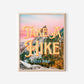 Take a Hike Wall Print | Colorful Colorado Mountain | Mountain Landscape Art Poster | Digital Wall Art