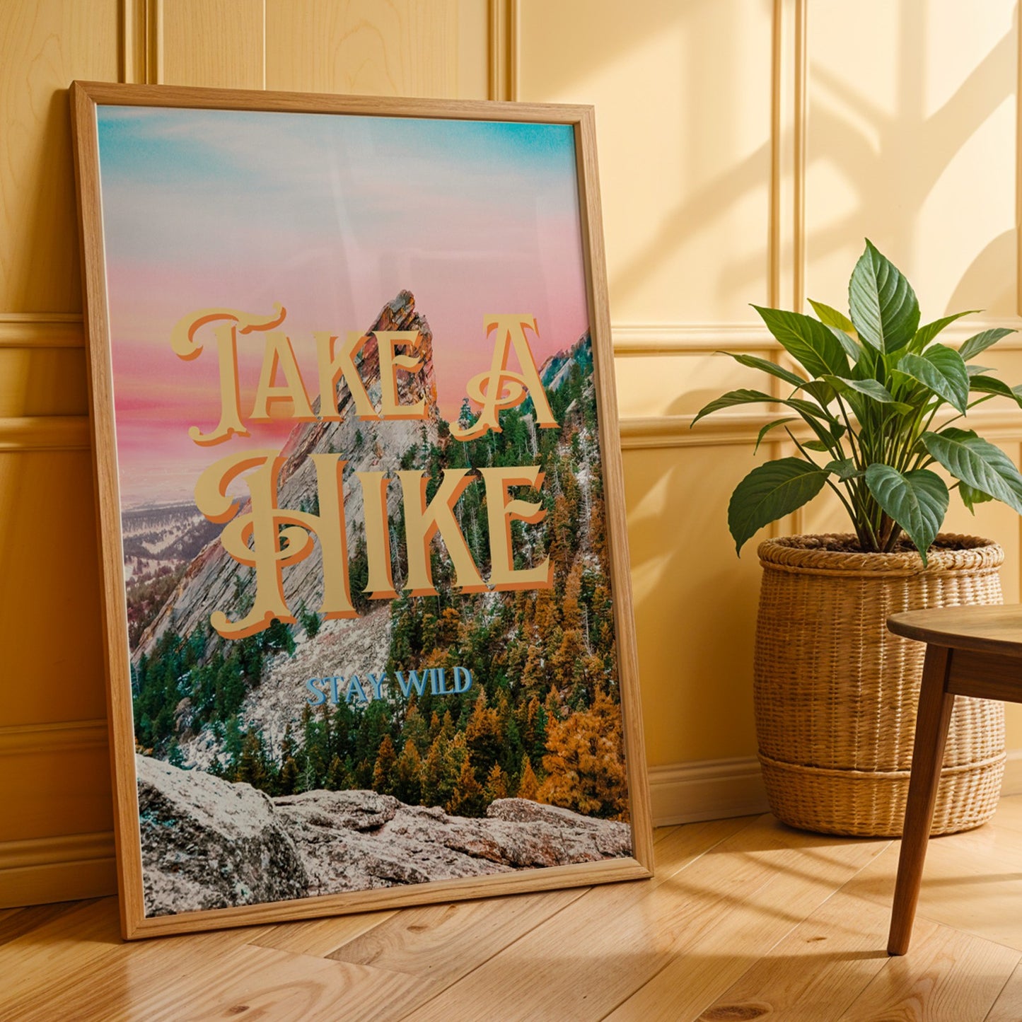 Take a Hike Wall Print | Colorful Colorado Mountain | Mountain Landscape Art Poster | Digital Wall Art