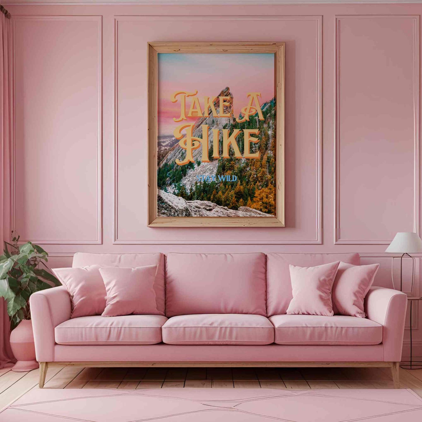 Take a Hike Wall Print | Colorful Colorado Mountain | Mountain Landscape Art Poster | Digital Wall Art