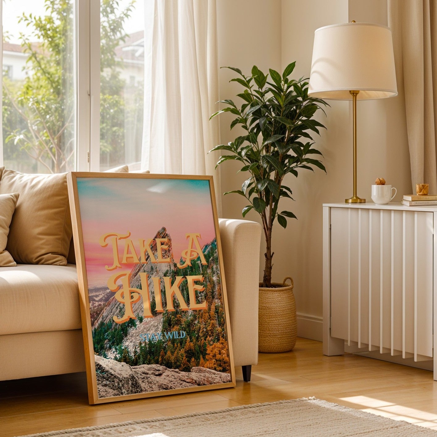 Take a Hike Wall Print | Colorful Colorado Mountain | Mountain Landscape Art Poster | Digital Wall Art