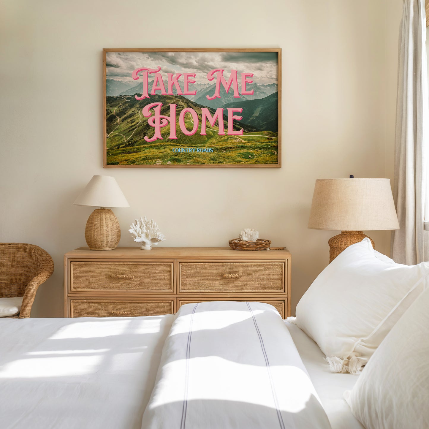 Take Me Home West Virginia Print | West Virginia Mountains Travel Poster | Digital Wall Art