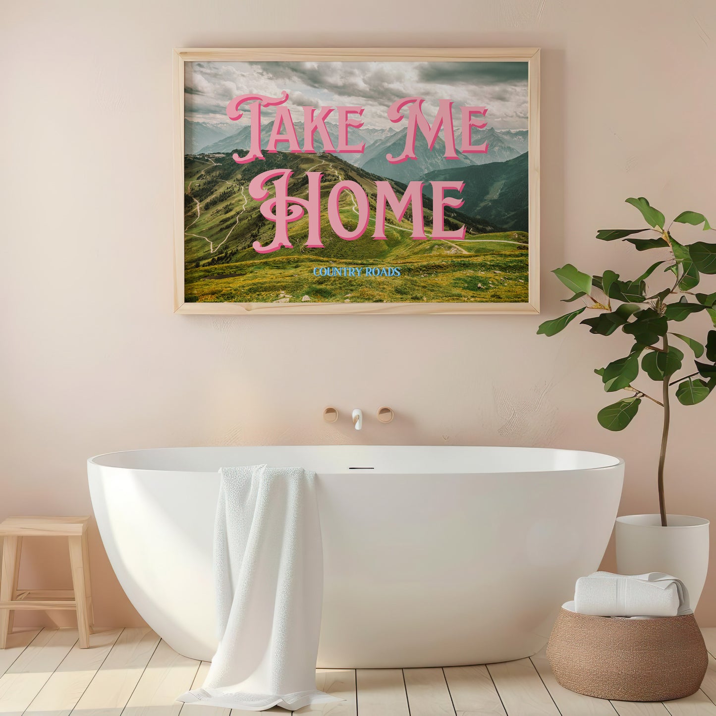Take Me Home West Virginia Print | West Virginia Mountains Travel Poster | Digital Wall Art